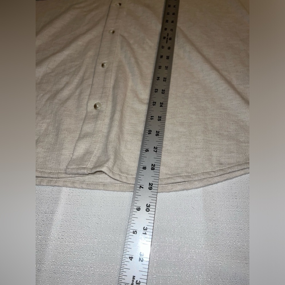 Banana republic, long sleeve button down, casual men’s shirt, large, oatmeal - Picture 3 of 9
